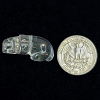 Carved Crystal Dog 30×17×14mm hand-carved clear quartz figurine for collectors, décor, and healing.