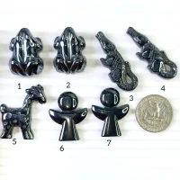 Carved Hematite Animal Figurines